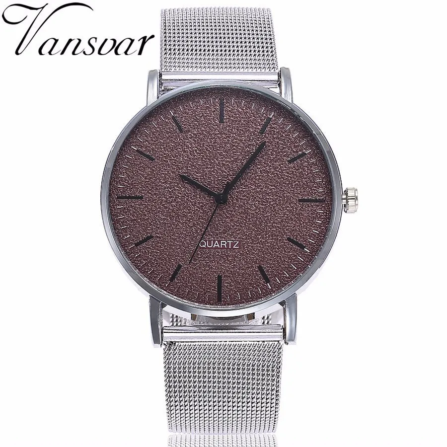 Drop Shipping Fashion Unisex Stainless Steel Quartz Analog Wrist Watches Women Men Casual Simple Gift Clock Relogio Feminino