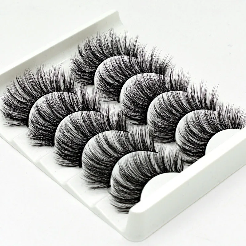 

1Pair False Eyelashes Hand Made 3D Mink Lashes Luxury Full Strip Lashes Extension Reusable Fake Eyelashes Cilios Dropshipping