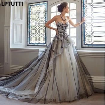 

LPTUTTI New Embroidery Sexy Vintage Plus Size Princess Bridal Marriage Gown Boho Bride Simple Party Long Luxury Wedding Dresses