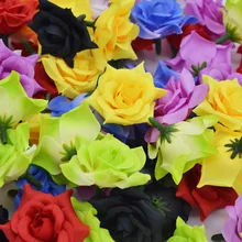 20 шт./лот Искусственные цветы Шелковый цветок головок DIY украшения дома Свадебная вечеринка Поставки ручной работы венки