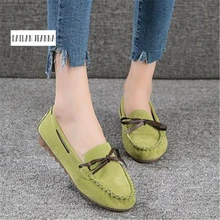 Г., новые весенне-осенние туфли на плоской подошве с бантом, на низком каблуке, с говяжьим клеем повседневная обувь легкие туфли женская обувь в зернах