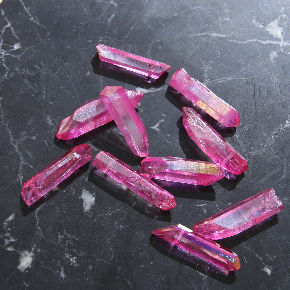 

3pcs/Set 30-40mm Irregular Rare Natural Purple Aura Lemurian Seed Quartz Crystal Stones Point Specimen Amethyst Gemstone Stone