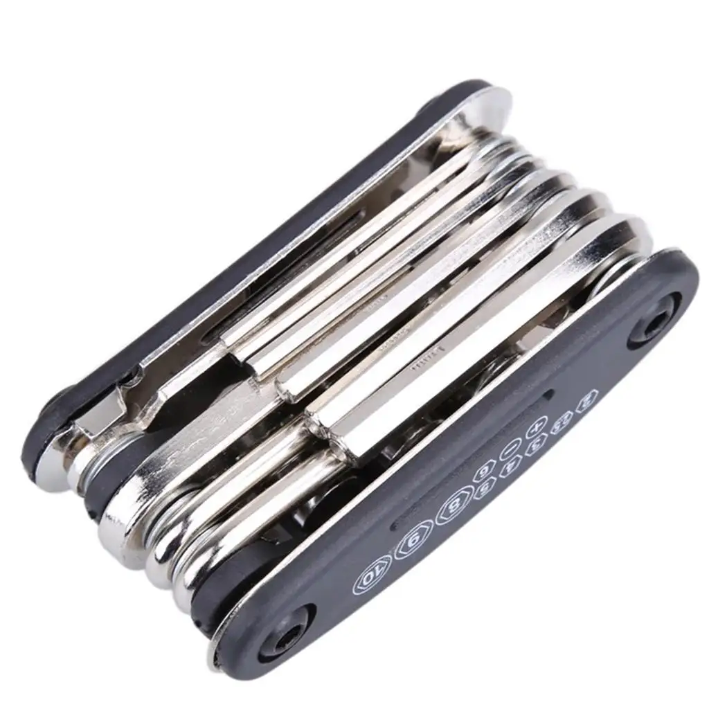 buy 15 In 1 Carbon Steel Bicycle Repairing Black Tool 8, 10, 15mm Kit 8, 9, 10mm Screwdriver Multifunction Tool