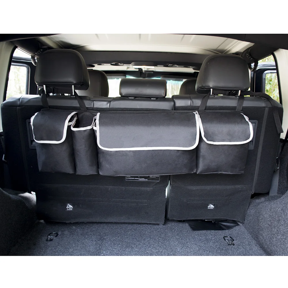 Travelling car backseat organizer multi pockets car trunk boot