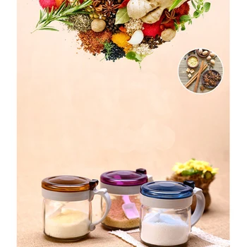 

RSCHEF Kitchen supplies glass seasoning jar Seasoning bottles with base send measuring spoon