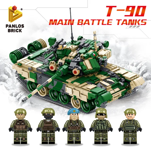 

1773pcs New Legoing Military T-90 Main Battle Tank with SWAT Minifigure Model Sets Building Blocks Bricks Toys for Kids Gifts