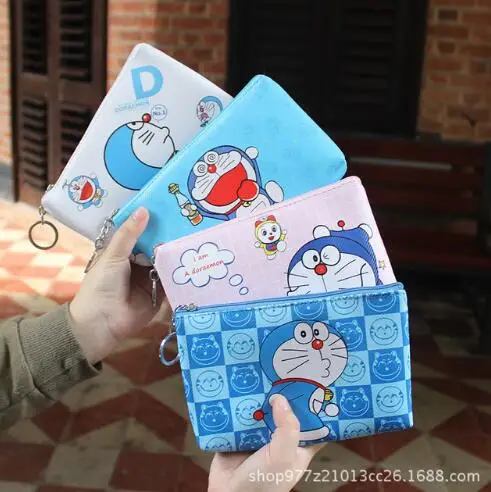 IVYYE 1 шт. синий Doraemon аниме PU Кошелек для монет Мультяшные мягкие сумки для мелочи кошелек для денег для хранения ключей детский подарок - Цвет: Random