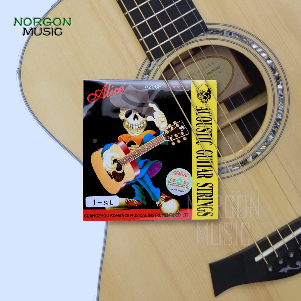 

Alice Acoustic 6-string Guitar Strings Musical Instruments Stainless Steel Silver-Plated Copper Alloy Wound A206 A306