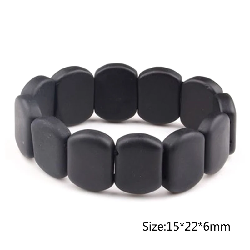 Распродажа, настоящий черный браслет из натурального камня бянши для мужчин и женщин, браслет из черного камня с бусинами или браслет из бианши