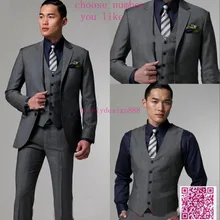 Дизайн 4 фото мужской деловой мужской костюм платье красивая свадебная Мужская тонкая одежда костюм жениха(пиджак+ брюки+ галстук+ жилет