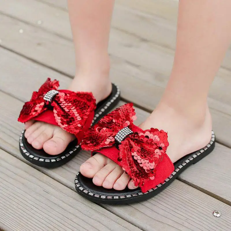 

2019 New Net Red Girls Crystal Slippers Sandals Summer Out Fashion Cute Personality Children's Shoes A571