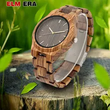 ELMERA relogio masculino деревянные часы стильные мужские часы Топ спортивные часы минималистичные деревянные часы