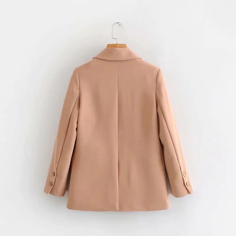 GOPLUS 2019 Women Double Breasted Plaid Blazer Long Sleeve Office Jacket Female High Quality Spring Casual Elegant Coats C7185