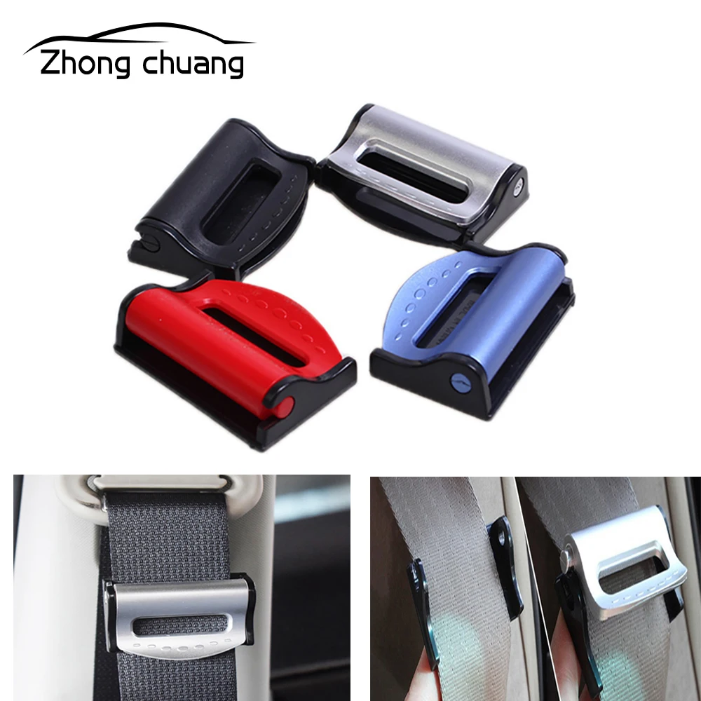 

2-piece set for automotive interior car seat belt clip adjustable support clip for improved safety without reducing the durabili