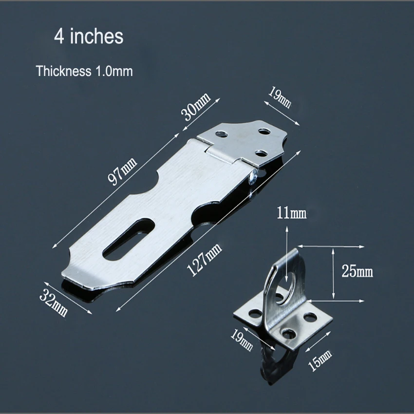 1Pc Stainless Steel Home Drawer Door Safety Padlock Latch Hasp Household Hardware Accessories 걸쇠