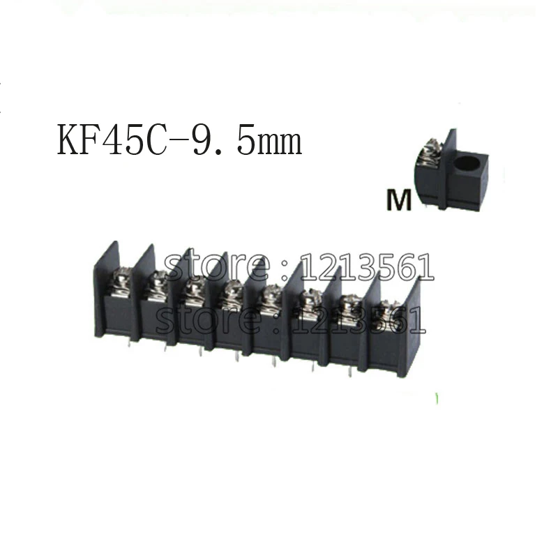KF45C 9.5mm Barrier Terminal Blocks pitch 9.5mm Brass Connector 300V 30Ain Terminal Blocks from