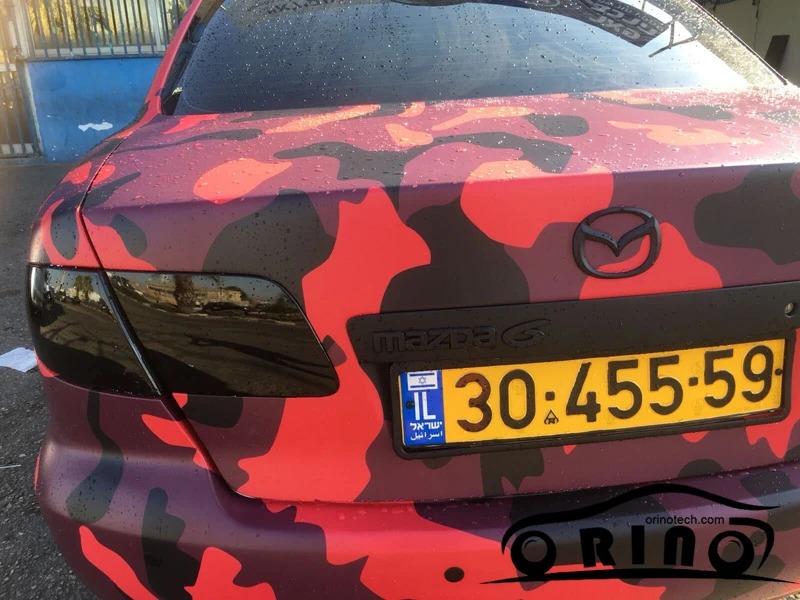 black red vinyl film wrap-1