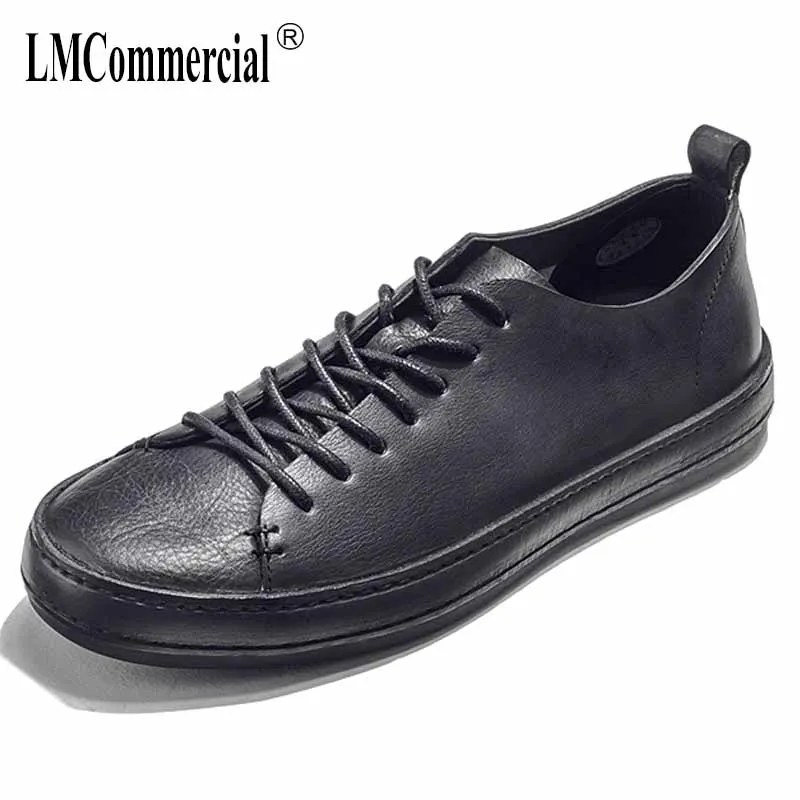

spring autumn winter men's Genuine Leather lace up shoes British retro men casual shoes all-match cowhide breathable sneaker