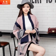 

Meiche Air-Conditioning Shawl Autumn/Winter Scarf Women Warm Luxury Brand Ponchos And Capes Imitation Cashmere Scarves Wrap