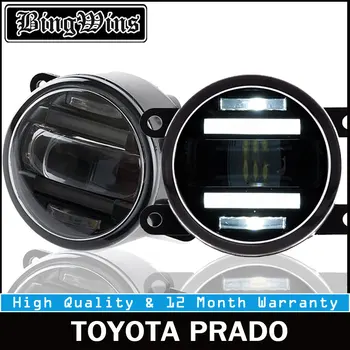 

BEINGWINS For TOYOTA PRADO foglights+LED DRL+turnsignal lights Car Styling LED Daytime Running Lights LED fog lamps