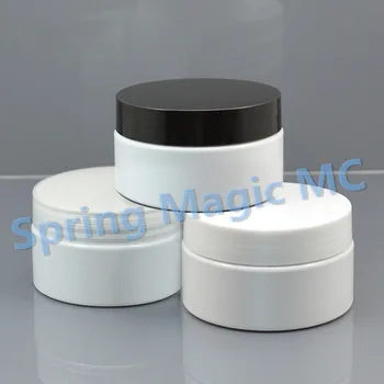 

Wholesale 100ml White Cream Jars With Black/White/Transparent plastic Lid Empty cosmetic jars,100g Hair wax Case,Cream bottle
