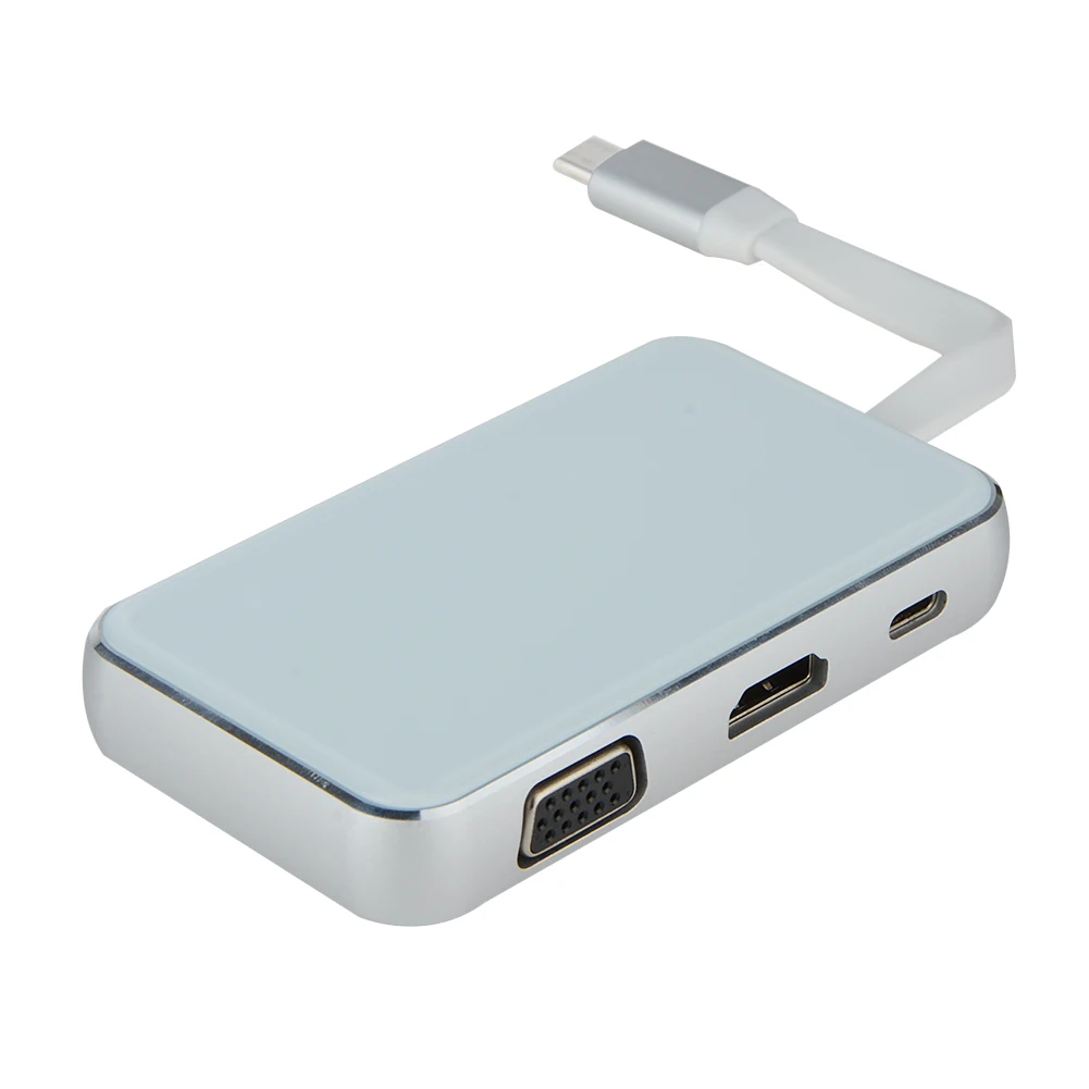 

6 in1 USB C HUB USB-C to HDMI VGA RJ45 for MacBook Samsung Galaxy S8 S8+ Note 8 Huawei Mate 10 Pro Type C USB 3.0 HUB