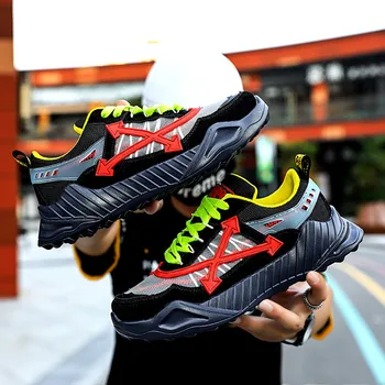 

VSIOVRY 2019 New Chunky Sneakers Men Running Shoes Mesh Breathable Gym Sport Shoes Men Soft Sole Comfortable Walking Sneakers