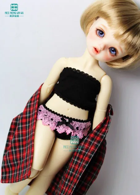 

Accessories for doll fit 1/31/4 1/6 BJD SD DD MSD YOSD MYOU doll fashion Lace triangle briefs Tube top