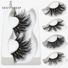 SEXYSHEEP 25 мм 5D норковые ресницы безжалостные ресницы ручной работы многоразовые натуральные ресницы Популярные Накладные ресницы для макияжа