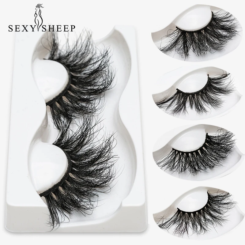 

SEXYSHEEP 25mm 5D Mink Eyelashes 100% Cruelty free Lashes Handmade Reusable Natural Eyelashes Popular False Lashes Makeup