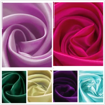 

6 YARD/LOT POLYESTER Satin LIKE-Silk Inner Liner Fabric FOR Dress SUIT SKIRT TIE Gift Box SEWING ACCESSORIES