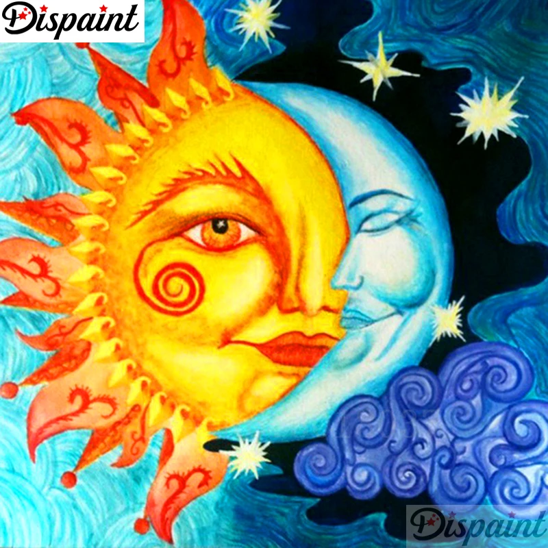 

Dispaint Full Square/Round Drill 5D DIY Diamond Painting "Cartoon sun moon" Embroidery Cross Stitch 3D Home Decor Gift A11762