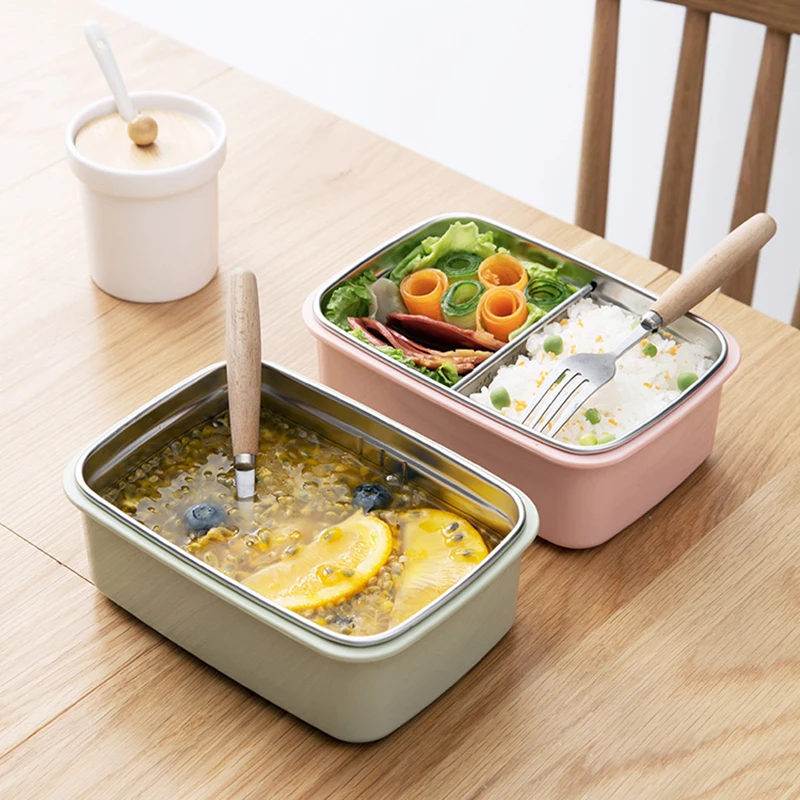

304 Stainless Steel Lunch Box Water Injection Insulation Portable Capacity Camping Picnic Food Fruit Container Storage