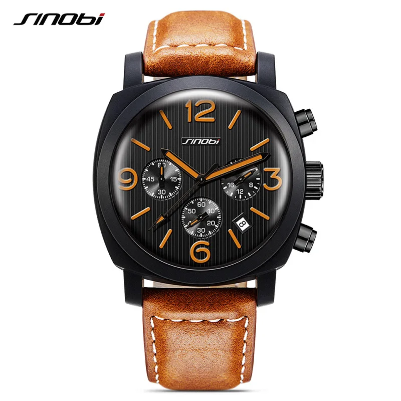 Prix pour SINOBI Montre Hommes Sport Montre-Bracelet Relogio Masculino Mode Montre Étanche Hommes Marine fonctionnaires montres nouveautés Prix pour SINOBI Montre Hommes Sport Montre-Bracelet Relogio Masculino Mode Montre Étanche Hommes Marine fonctionnaires montres nouveautés