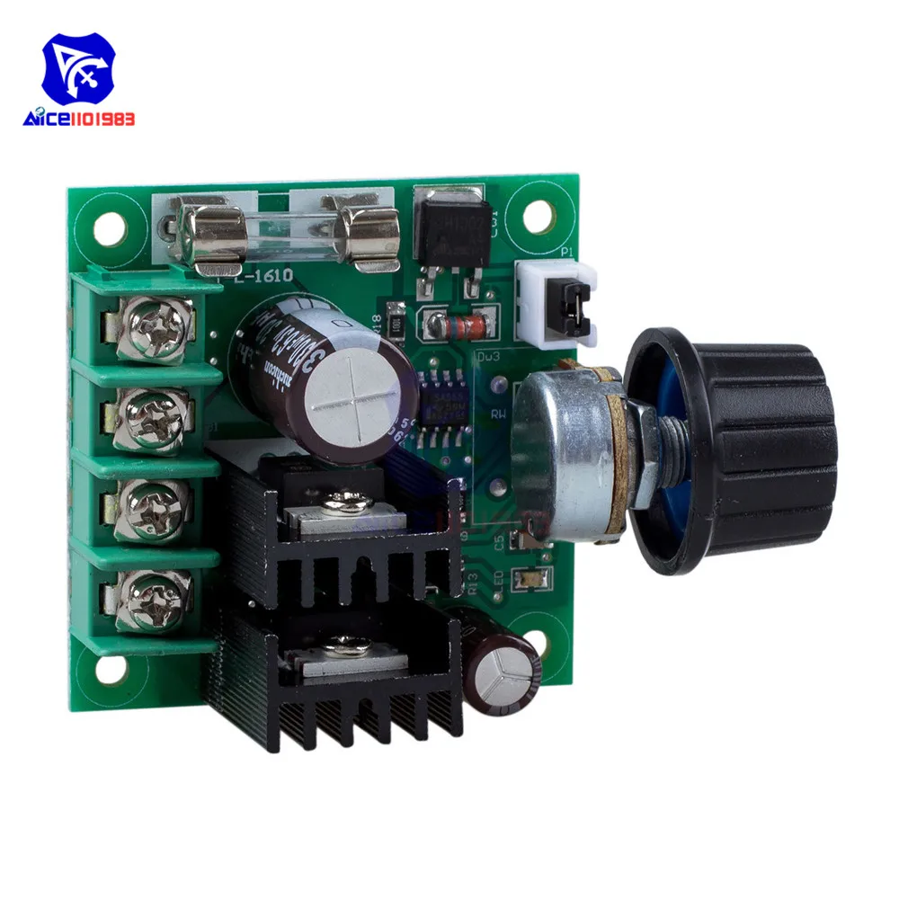 Diymore DC 12-40 в 10 А ШИМ DC переключатель управления скоростью двигателя Модуль управления Лер регулятор напряжения диммер/Вт Предохранитель поворотный потенциометр