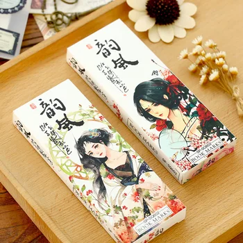 

32pcs/lot Cute Kawaii Paper Bookmark Card Classical Beauty Book Marks For Book School Supplies Free Shipping 842