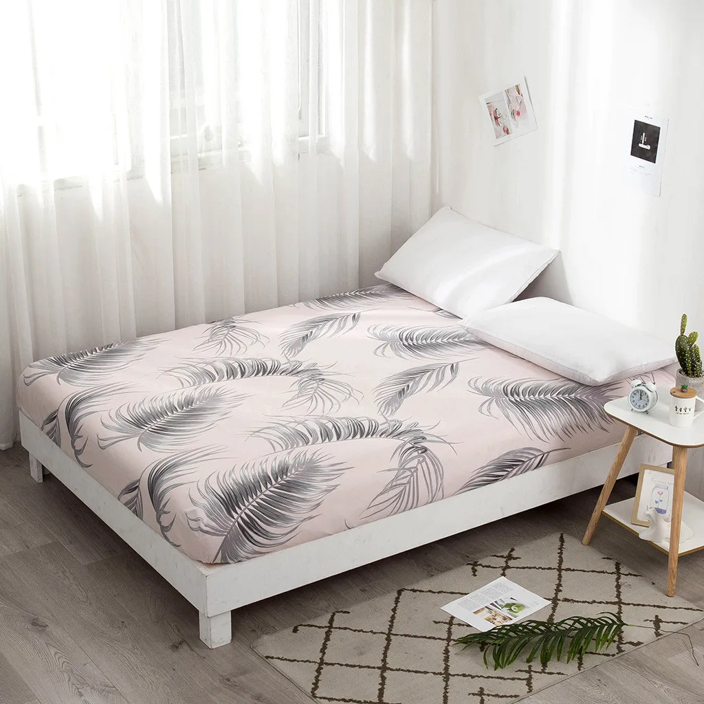 

Sanding Bed Cover Mattress Cover Dust Cover Anti-slip Printed Bed Sheet Fitted Sheet On Elastic Band Mattress Cover