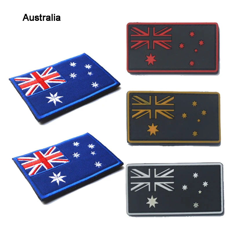 Australia Flag Morale Patch Embroidery/PVC Military Army Badge Hook