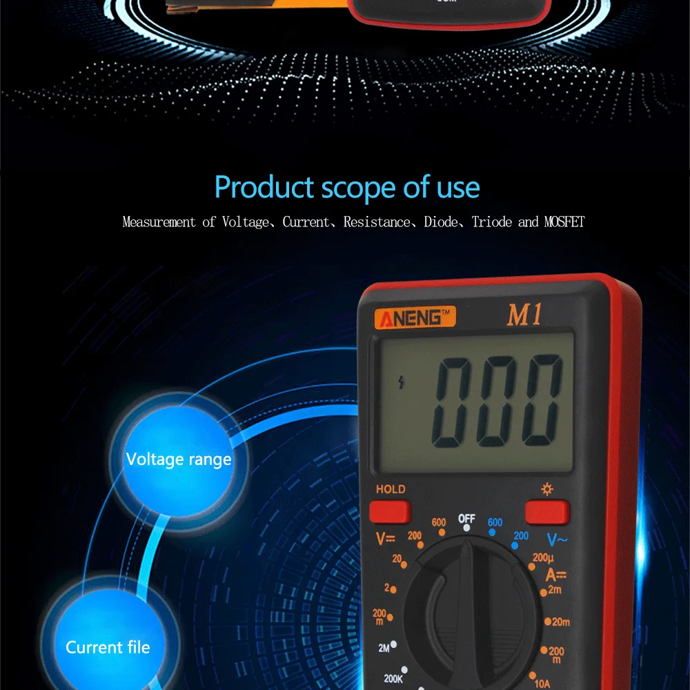 ANENG M1 Цифровой мультиметр esr метр мультиметровый тестер истинный rms цифровой мультиметр Тестеры мультиметр рихметры dmm 400a