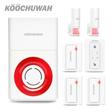 KOOCHUWAH охранная Домашняя Беспроводная GSM сигнализация SMS сигнализация сирена Беспроводная дверь окно Безопасность Открытый движения для дома/фабрики/гаража