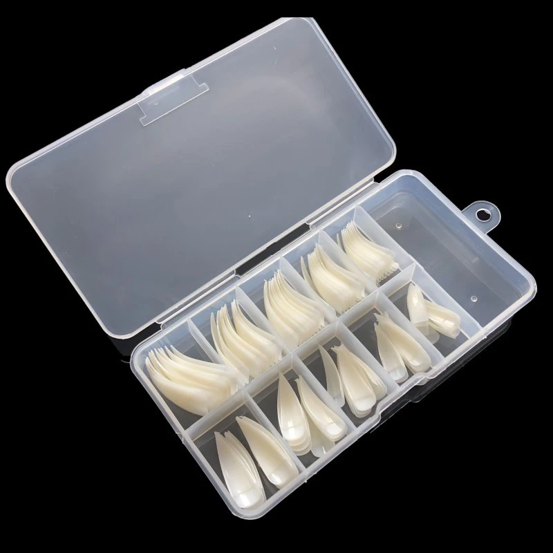 

100Pcs/box Nail Art Natural Sharp Stiletto Extra Long Claw False Fake Nails Tips