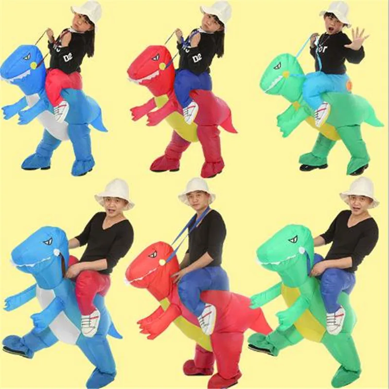 Halloween Inflatable Costume: Dinosaur Sumo Superman Santa Multi-Color Funny Game Activity Dolls Mount for Men and Women image 2