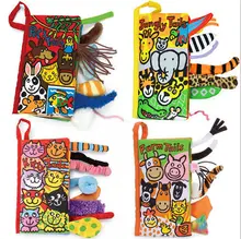 Infant Baby Toddler Kid Child Crinkle Charming Animal Tails Cloth Book for Baby Development Brain Toy Infant Baby Toddler Kid Child Crinkle Charming Animal Tails Cloth Book for Baby Development Brain Toy