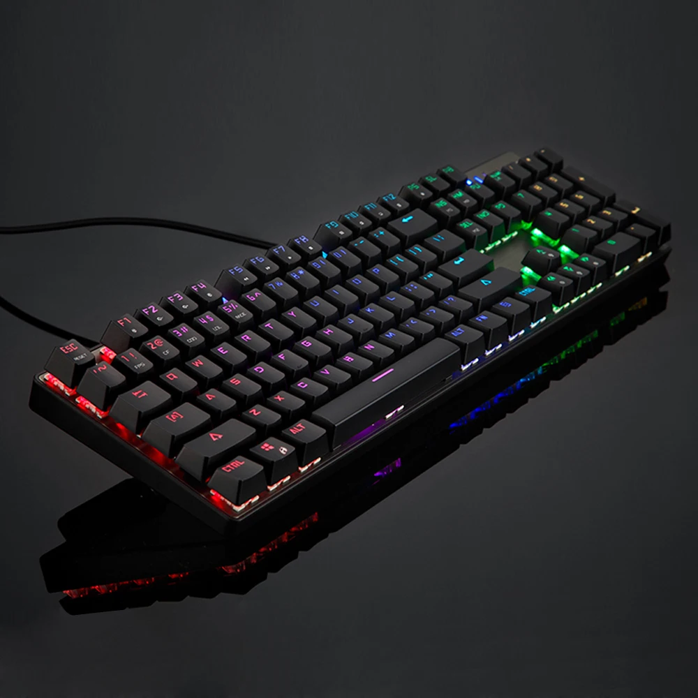 Клавиатура MOTOSPEED CK104 игровая Механическая USB клавиатура цветной светодиодный