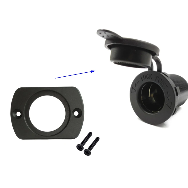 Modified Car Single Hole Panel Base Mount Holder With Motorcycle Truck Cigarette Lighter Power Adapter Socket Waterproof | Автомобили и