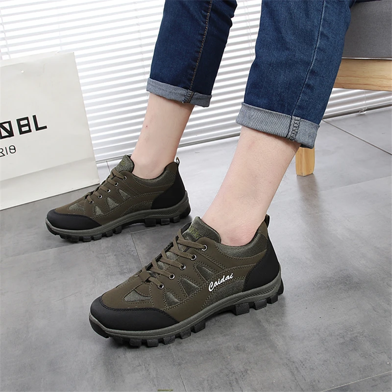 

Autumn Men's Hiking Shoes Waterproof Male Outdoor Non-slip Trekking Shoes Breathable Wear Climbing Travel Shoes Sneakers Men