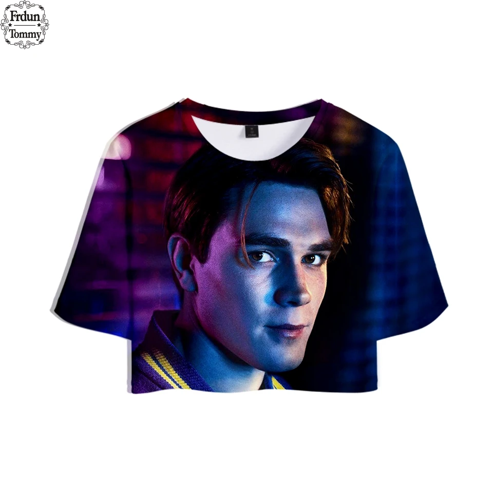 Frdun Tommy Riverdale South Side Serpents 3D Summer Crop Top T-shirt Women 100% Cotton Sexy Short Sleeve Hip Hop Clothes Casual Frdun Tommy Riverdale South Side Serpents 3D Summer Crop Top T-shirt Women 100% Cotton Sexy Short Sleeve Hip Hop Clothes Casual