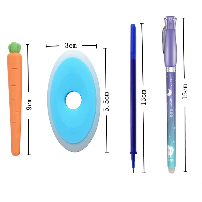 28 шт./лот, стираемая ручка, Сменный Набор, офисные стержни для ручек, стираемые синие, черные чернила, заправка, офисные школьные принадлежности, подарки