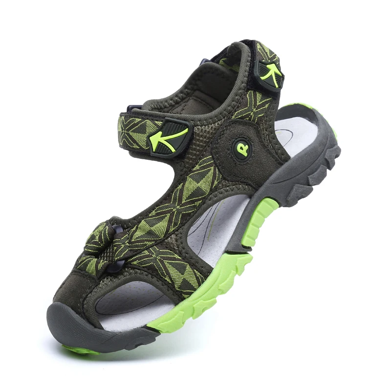 SKHEK Children Sandals Kids Shoes Boy Girl Closed Toe Summer Beach Shoes Summer Beach Flats Breathable Anti-slippery Shoes