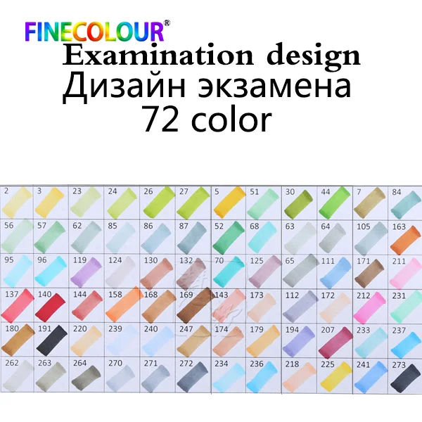 Finecolour 24/36/48/60/72 ручка маркер комплект Dual Head эскиз маркеры кисточки ручка для рисования манга анимация дизайн товары для рукоделия - Цвет: exam72color